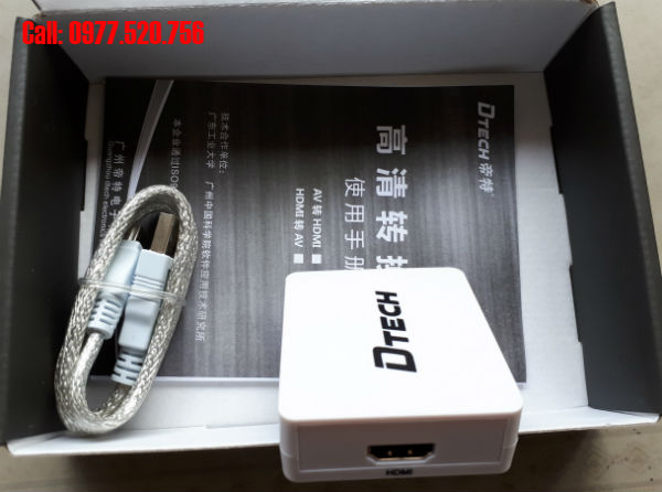 Bộ chuyển đổi HDMI sang AV (RCA) Dtech DT-6524