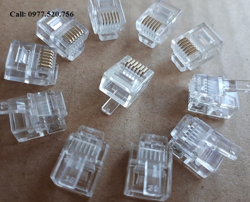 Hạt điện thoại RJ12 loại 6 Pin