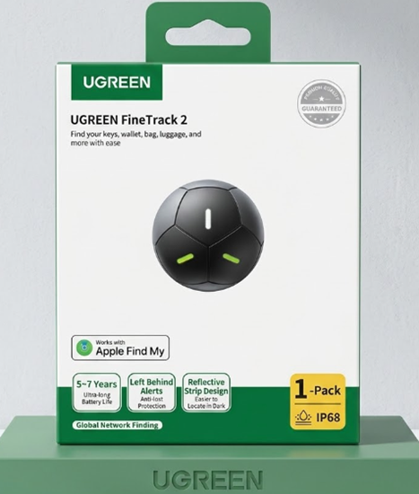 Thiết Bị Định Vị Bluetooth UGREEN FineTrack 2 FT309 95020 Hình Quả Bóng Đá - Apple Find My, Pin 5-7 Năm, IP68