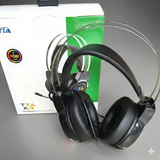 Tai nghe Gaming Tomate TTA A8 - Âm thanh vòm sống động, đèn RGB cực đẹp