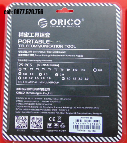 Bộ tua vít đa năng Orico ST1-BK 25 chi tiết sửa chữa laptop, điện thoại