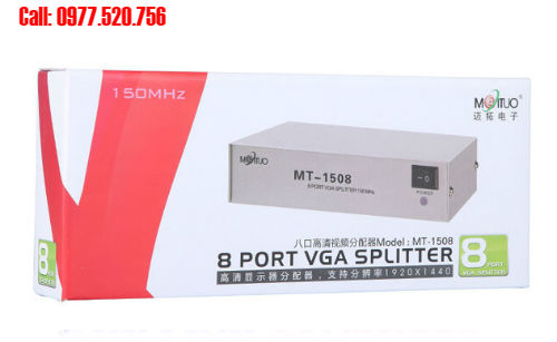 Bộ chia VGA 1 ra 8 MT-viki MT-1508 băng thông 150 Mhz