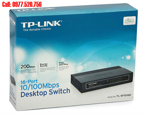 Switch  chia mạng 16 cổng TPlink SF1016D giá rẻ HÀ Nội