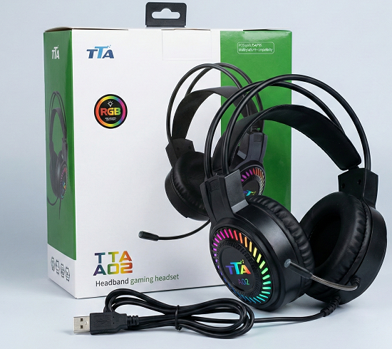 Tai nghe Gaming Tomate TTA-02 - Driver 50mm, Mic 360°, RGB, kết nối USB