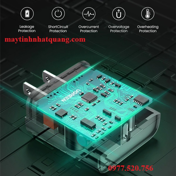 Củ sạc nhanh USB Type-C 18W Ugreen 60449