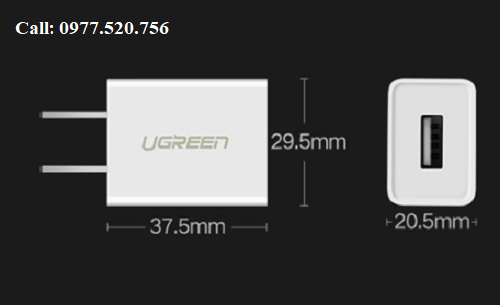 Củ sạc 1 cổng USB (5V/1A) Ugreen 50714 chính hãng