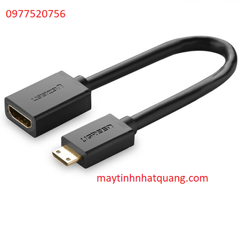 Cáp chuyển đổi Mini HDMI to HDMI dài 20cm chính hãng Ugreen 20137