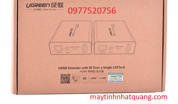 Bộ khuếch đại HDMI 100m qua cáp mạng Ugreen 40210 cao cấp