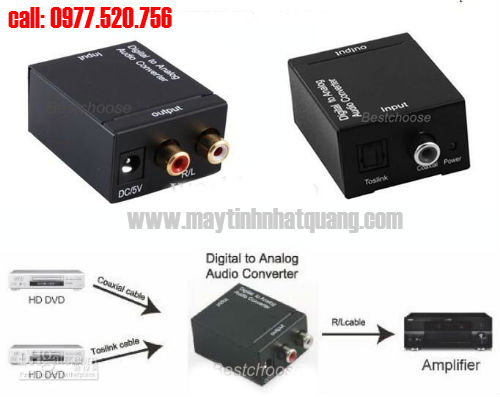 Bộ chuyển audio digital to analog converter ( Bộ chuyển đổi quang sang AV)