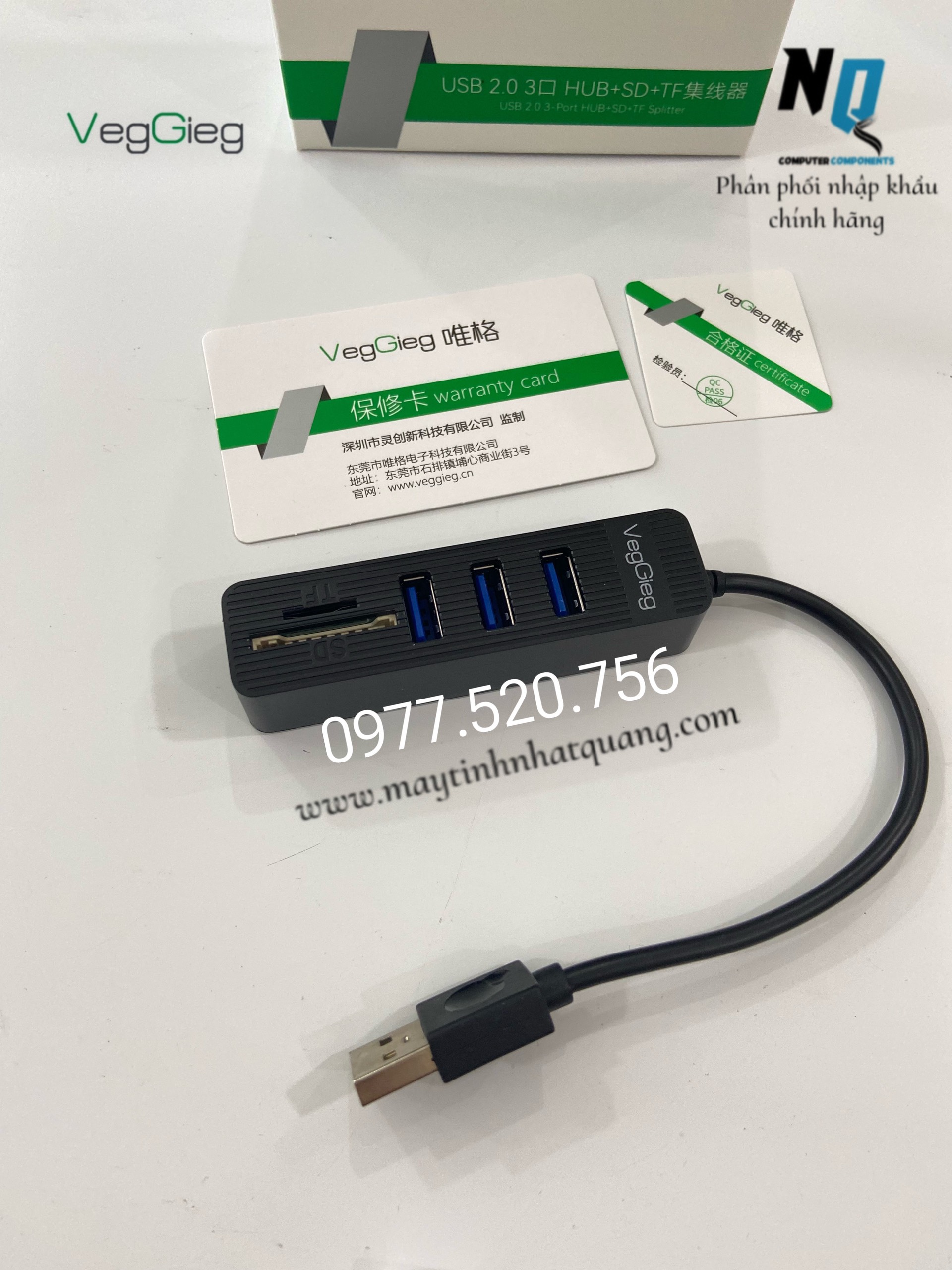 Bộ chia USB 5 trong 1 VEGGIEG VC303 chính hãng