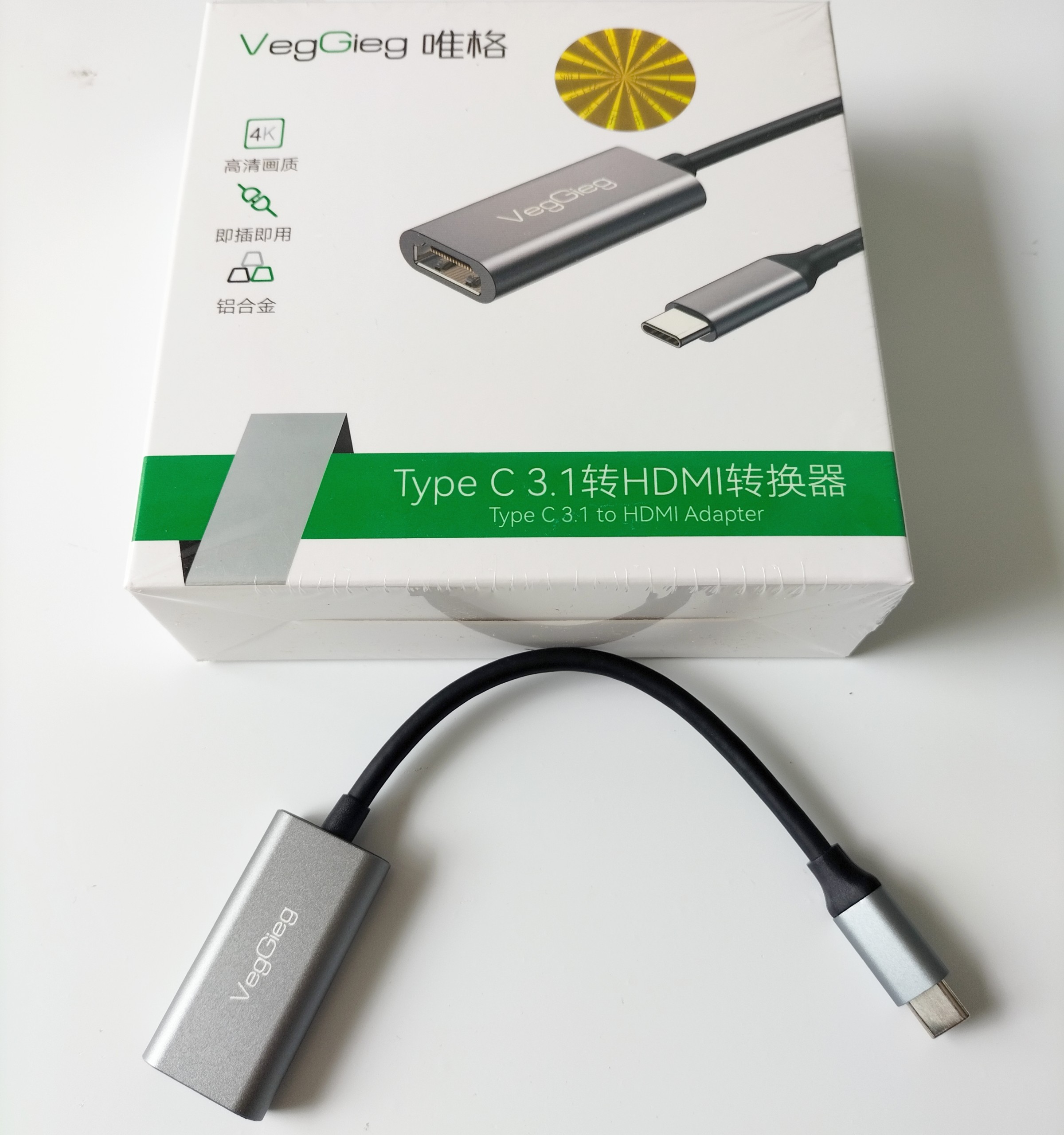 Type C 3.1 to HDMI HUB VZ915 VEGGIEG chính hãng