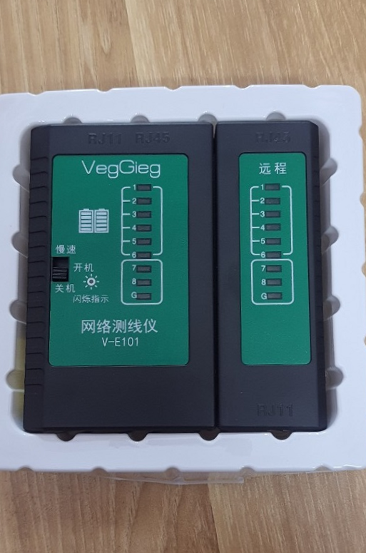 Bộ test mạng POE, máy đo test mạng VEGGIEG VE101 chính hãng