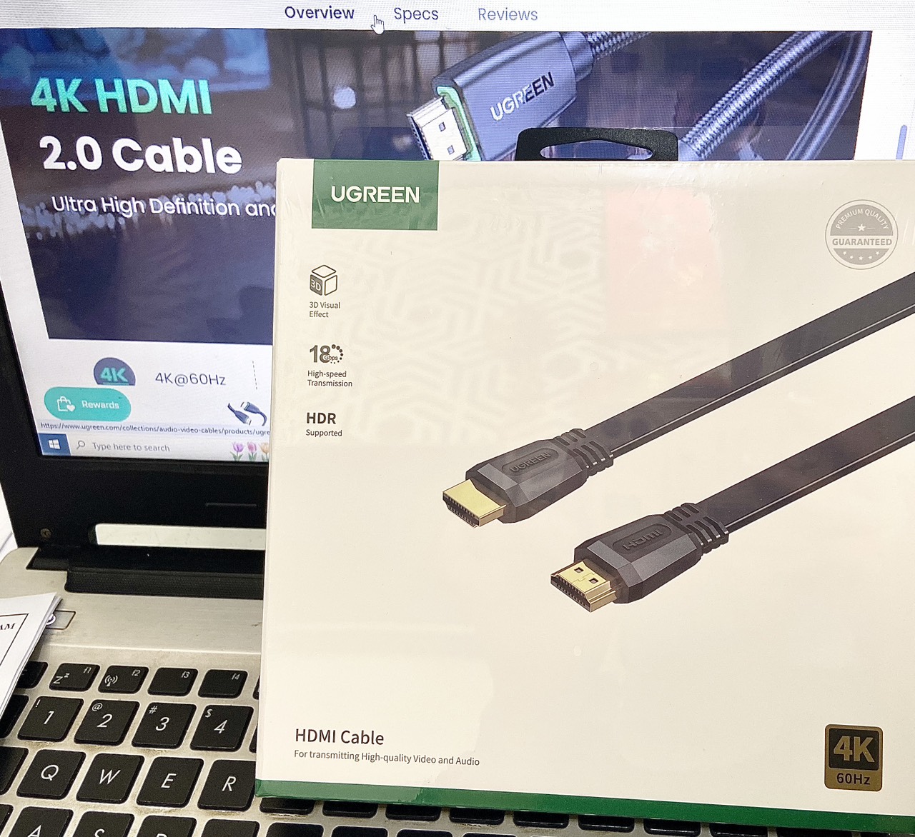 Cáp HDMI 2.0 dẹt dài 1.5m hỗ trợ 4K Ugreen 50819