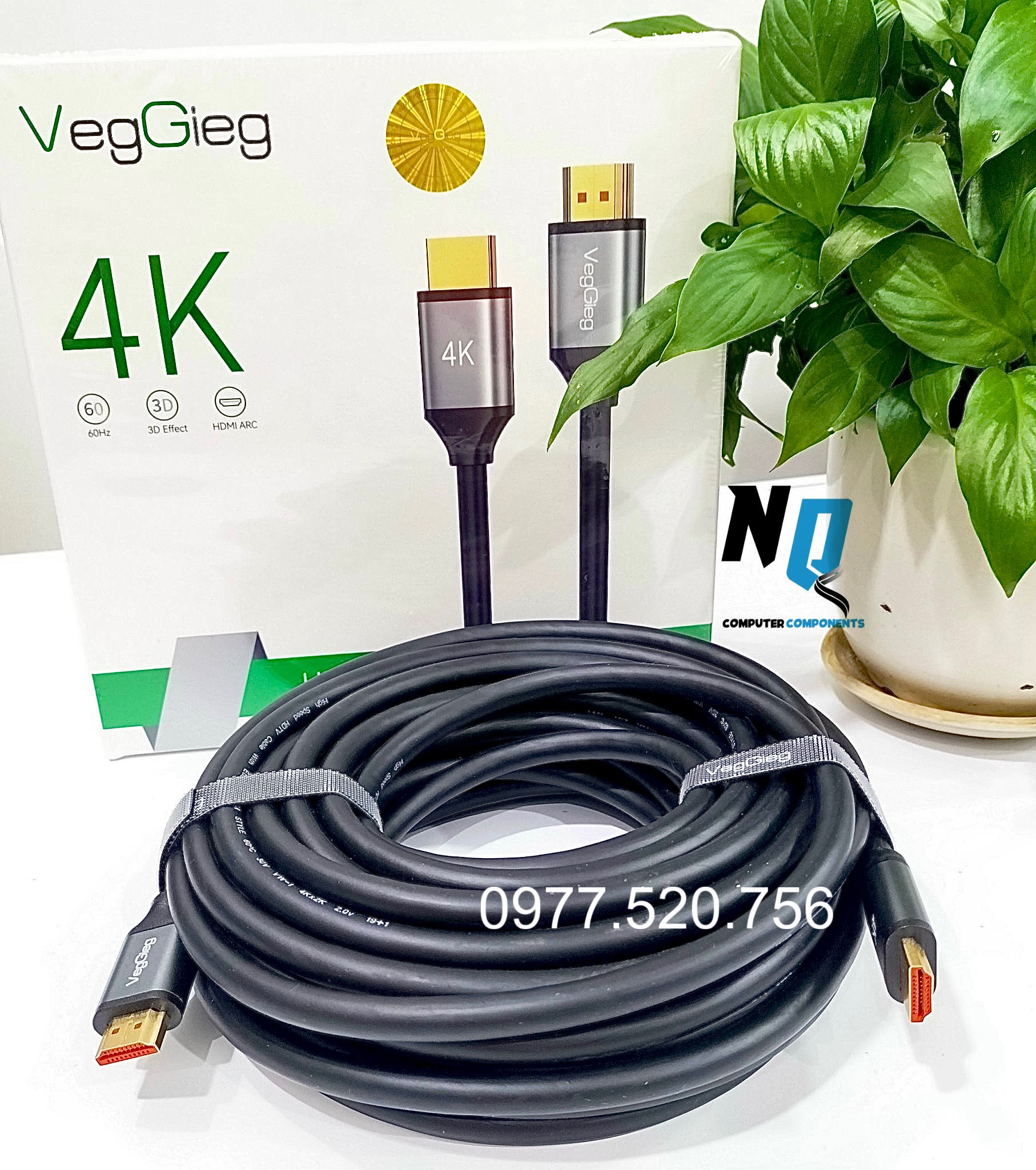 Dây HDMI 2.0 Quang 10m VH305VegGieg 4K chính hãng