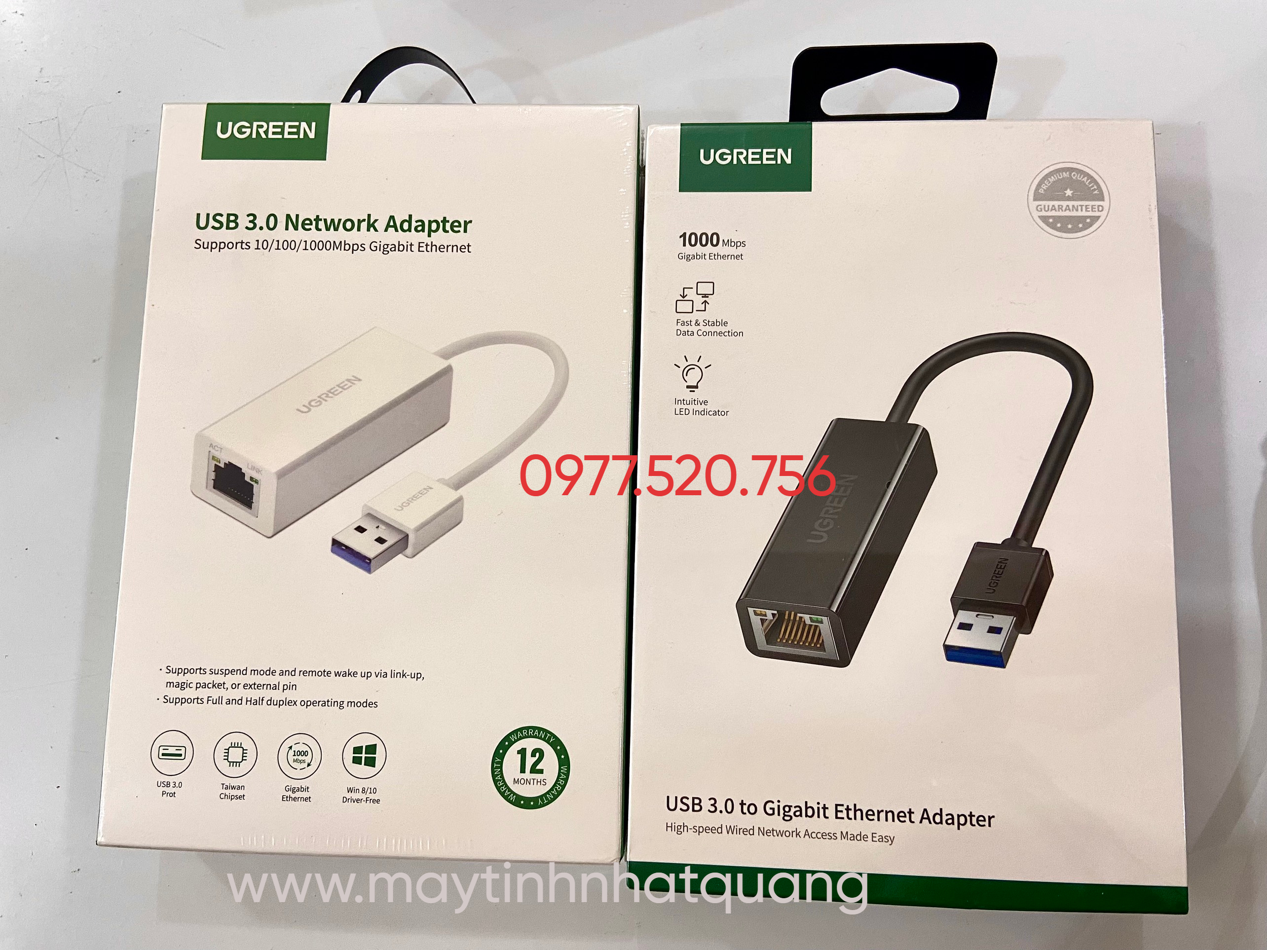 Cáp chuyển USB 3.0 to LAN chuẩn Gigabit 10/100/1000 Ugreen 20255/20256