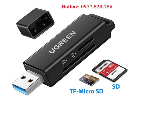 Đầu đọc thẻ nhớ USB 3.0 SD/TF Ugreen 40752