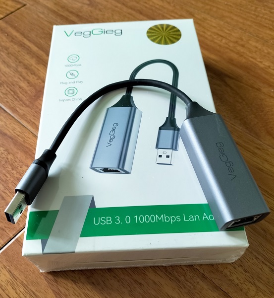 Cáp chuyển USB 3.0 sang Lan RJ45 tốc độ 10/100/1000 Mbps VegGieg VK306