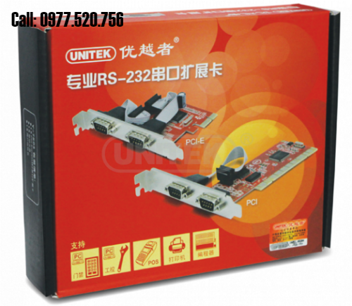 Card chuyển đổi PCI to 2 com Unitek Y-7503