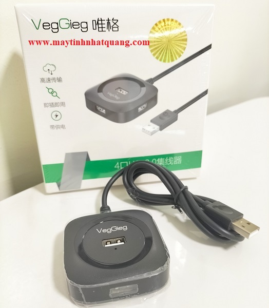 Bộ chia usb 2.0 4 cổng dài 1m Veggieg V-U2406