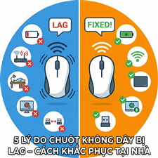 5 Lý Do Chuột Không Dây Bị Lag - Cách Khắc Phục Ngay Tại Nhà Đơn Giản Và Hiệu Quả
