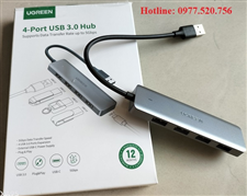 Bộ chia cổng USB 3.0 ra 4 cổng USB 3.0 Ugreen 50985 hỗ trợ nguồn phụ Micro USB 5V