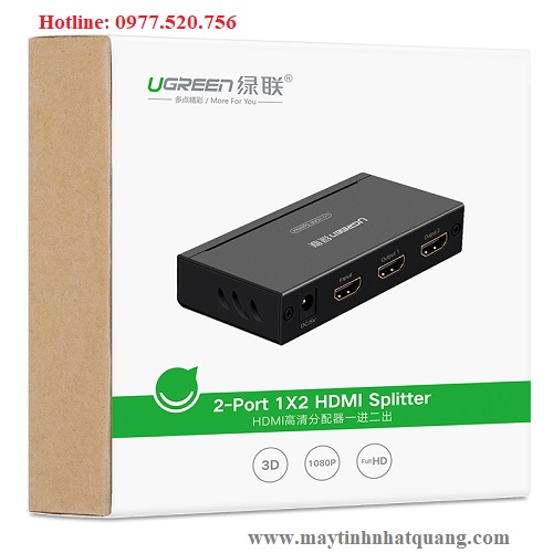 Bộ chia HDMI 2 cổng ( bộ chia HDMI 1 ra 2) Ugreen  40201
