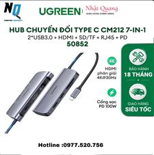 Bộ chia USB type C ra 4 cổng USB 3.0 Ugreen 70336