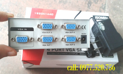 Bộ chia VGA 1 ra 4 MT-viki MT-1504 băng thông 150 Mhz