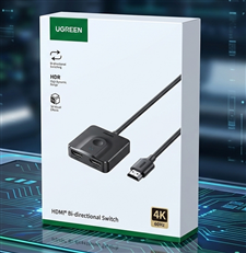 Bộ gộp HDMI 2 vào 1 Ugreen 70607 - Hỗ trợ 4K@60Hz, HDR, Hai chiều tiện dụng