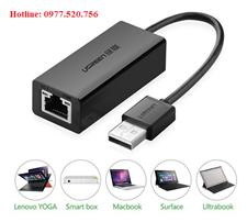 Cáp chuyển đổi USB 2.0 to Lan RJ45 10/100 Mbps Ugreen 20253/20254