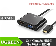 Cáp chuyển HDMI to VGA + HDMI có audio Ugreen 40744