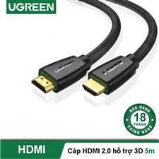 Cáp HDMI 2.0 dài 5m hỗ trợ 4K/60Hz Ugreen 40412