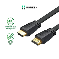Cáp HDMI 2.0 dẹt dài 1.5m hỗ trợ 4K Ugreen 50819