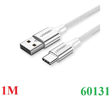 Cáp Sạc Nhanh USB-A 2.0 Sang Type-C Dài 1M UGREEN 60131 - Hỗ Trợ Sạc Nhanh 3A, Dây Dù Bền Bỉ