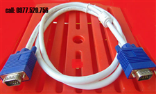 Cáp VGA dài 1.5m dây trắng đầu xanh
