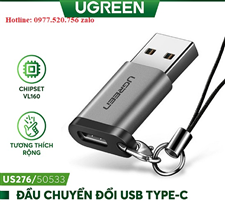 Đầu chuyển đổi USB 3.0 to USB type C Ugreen 50533