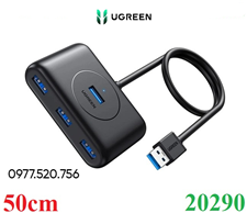 Hub USB 3.0 ra 4 cổng dài 50cm chính hãng Ugreen 20290 cao cấp