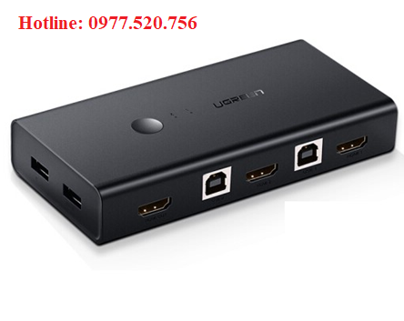 KVM Switch  2 Cổng HDMI 4k và 4 cổng USB UGREEN 50744
