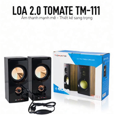 Loa Vi Tính 2.0 Tomate TM-111 - Âm Trầm Ấn Tượng | Công Suất 6W-Thiết Kế Gỗ Sang Trọng
