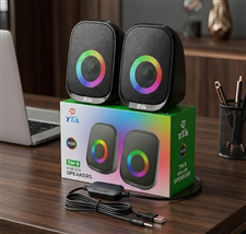 Loa vi tính RGB TTA TM-9 - Loa 2.0 công suất 3W x2, âm thanh rõ, đèn RGB siêu đẹp