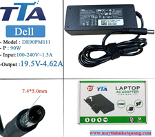 Sạc nguồn Adapter laptop DELL kim to (7.4*5.0 ) 19.5V-4.62A  hãng TTA