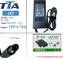 Sạc nguồn adapter laptop HP 19V-4.74A 90W chân kim to  7.4x5.0mm hãng TTA - H90